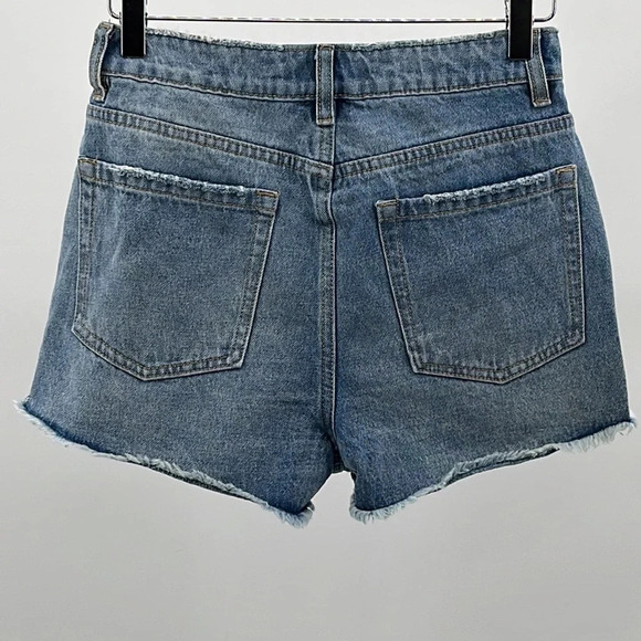 Amuse Society Shoreline High Rise Cut Off Denim Shorts - Size 25 - Picture 2 of 7